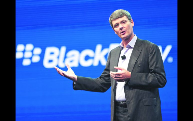 Tijera. Thorsten Heins, presidente y CEO de BlackBerry; la compañía lucha por sobrevivir. AP /