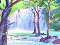 CONTEMPLACIÓN. La caída del agua es un espectáculo relajante y muy recomendable.  /