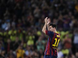 El argentino salió de cambio en el partido en el que el Barcelona goleó a la Real Sociedad. AP /