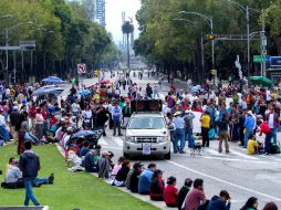 Los maestros de la CNTE mantuvieron un bloqueo en los accesos a Paseo de la Reforma provocando caos vial. NTX /