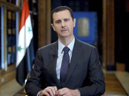 Bashar al Asad, durante una entrevista con el canal latinoamericano Telesur en Damasco. EFE /