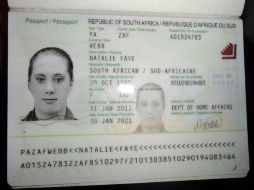 Una foto de pasaporte sudafricano falso de Samantha Lewthwaite. AFP /