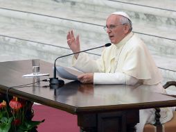 El Papa Francisco pronuncia un discurso durante una audiencia. EFE /