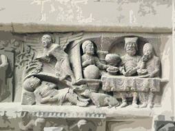 Bajorrelieve en la Abadía de San Pedro de Moissac, Francia ESPECIAL /