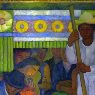 Frida Kahlo y Diego Rivera en la Orangerie de París