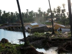 El paso de ''Ingrid'' y ''Manuel'' dejó graves afectaciones a viviendas en Guerrero y Veracruz. NTX /