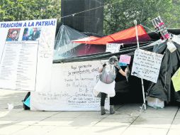 La manifestación que lleva ya 38 días en el Zócalo capitalino ha dejado sin clases a un millón 300 mil alumnos en Oaxaca. NTX /