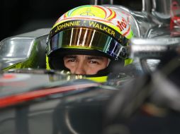 Sergio Pérez busca entrar en la zona de puntos. AP /