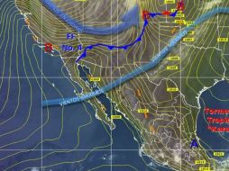 El SMN estima que el frente originará lluvias en Coahuila, Chihuahua, Nuevo León y Tamaulipas. Imagen de @conagua_clima. ESPECIAL /