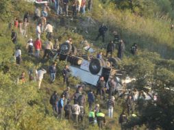 Un camión se accidentó antes de las 07:00 horas de ayer en la carretera Naucalpan-Toluca. EFE /