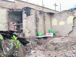 Una de las viviendas cuya estructura fue dañada por las fuertes lluvias en la zona de Arroyo Seco. EL INFORMADOR /