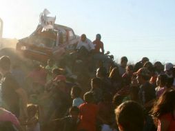 Un ''Monster Truck'' ocasionó un accidente en un show causando la muerte de hasta ahora 13 personas. EFE /