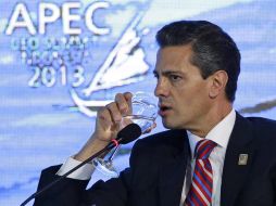Peña Nieto interviene en una reunión sobre la ''Inversión para la Elasticidad Económica'' en la cumbre de la APEC. EFE /