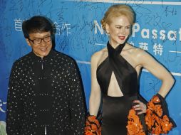 Los actores Nicole Kidman y Jackie Chan en la décima edición de los Premios Huading. AP /