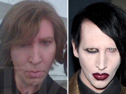 Es el portal tmz.com el que da a conocer la imagen comparativa de Marilyn Manson. El cambio es indiscutible. ESPECIAL /
