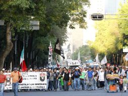 Martín Esparza dijo que el sindicato seguirá ejerciendo su derecho a la libre manifestación. ARCHIVO /