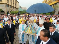 Traslado de la Virgen de Zapopan de la Catedral a la explanada del Cabañas.  /