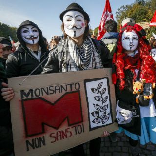 Chilenos marchan contra empresa Monsanto