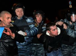 Los manifestantes acusan a inmigrantes de ser responsables del elevado índice de criminalidad en la zona. AFP /