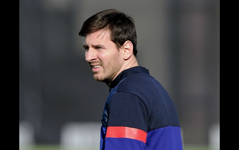La ausencia de Messi podría terminar y estaría listo para el derbi catalán. ARCHIVO /