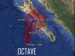 Hasta esta mañana, el sistema se localizaba al sur de Cabo San Lucas y al suroeste de Sonora. TOMADA DE @conagua_clima  /