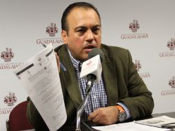 El regidor Juan Carlos Anguiano Orozco de MC anunció la solicitud de la auditoría.  /