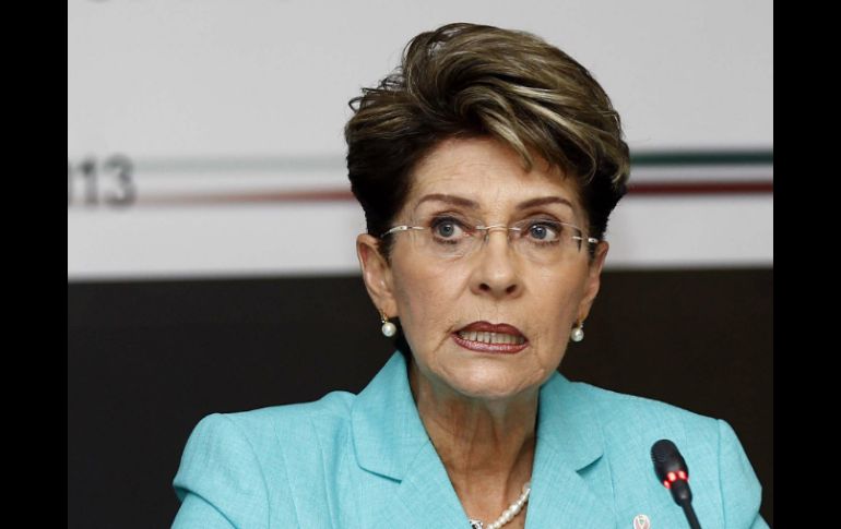 Mercedes Juan presenta en el Senado su parte en la Glosa del Primer Informe de Gobierno Federal. NTX /