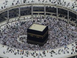 Imagen aérea de los peregrinos en la gran mezquita de la Meca. AP /