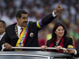 Nicolás Maduro se reúne con el alto mando y la oficialidad de la Guardia Nacional y el Ejército Nacional Bolivariano. AFP /