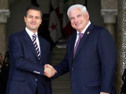Enrique Peña Nieto destacó la importancia de la reunión bilateral con el presidente panameño, Ricardo Martinelli. ESPECIAL /