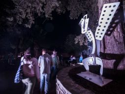 Con la develación de la escultura 'Ángel Blanco' se dio arranque al Festival de la Luna, en Tapalpa.  /