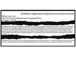 Documento tomado de 'Der Spiegel' donde se describe que la NSA obtuvo información de comunicaciones de Presidencia. ESPECIAL /