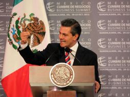 El Presidente Peña Nieto asistió a Guadalajara para participar en la Cumbre de Negocios.  /