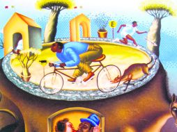 Maratón. Obra de Maximino Javier, artista oaxaqueño que nació en 1948. ESPECIAL /