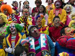 El contingente intentó imponer una marca mundial en risa prolongada, pero no había ningún representante de Guinness. AFP /