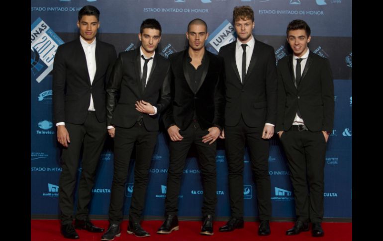 'The Wanted' desfila por la alfombra roja de las Lunas del Auditorio. AP /