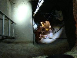 El narcotúnel tiene 536 metros de longitud y conecta Tijuana con una zona industrial en el este del Condado. EFE /