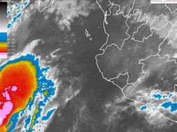 La depresión tropical 18-E, con altas probabilidades que se convierta en tormenta tropical. Foto: SMN. ESPECIAL /