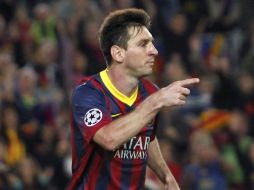 Lionel Messi despierta y los blaugranas se lucen ante su gente. EFE /