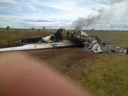 Se trata de un Hawker 25, matrícula XB-MGM, con registro oficial en Monterrey. Foto: @vladimirpadrino. ESPECIAL /