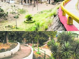 El Parque Hundido, antes y después de la intervención vecinal. El trabajo de lo vecinos logró que la zona diera un cambio importante.  /