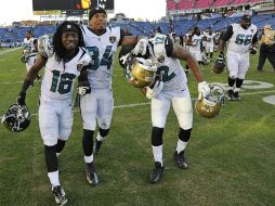 Jacksonville celebró por primera vez una victoria en lo que va de temporada de la NFL. AP /