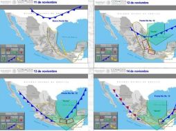 La Conagua prevé que la masa de aire gélido afecte a la mayor parte del territorio nacional. TOMADA DE @conagua_clima  /