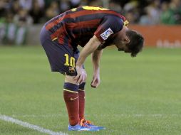 Lionel Messi no ha podido lucir por completo con los blaugranas esta segunda parte del año. EFE /