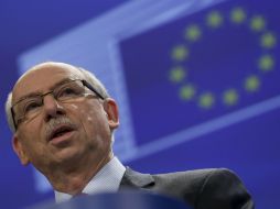 El comisario europeo de presupuesto, Janusz Lewandowski valoró hoy el acuerdo logrado esta madrugada. EFE /