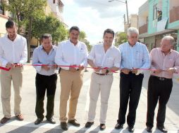 El gobernador Aristóteles Sandoval y el alcalde Ramiro Hernández acuden al arranque de las obras. ESPECIAL /