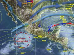 El nuevo sistema se encuentra a 970 kilómetros al sur-sureste de Acapulco, Guerrero. TOMADA DE @conagua_clima  /