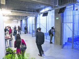 Las flamantes celdas del Centro Urbano de Retención Vial por Alcoholimetría, en la zona de La Curva.  /