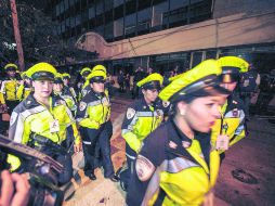 Alrededor de la medianoche, los equipos de uniformadas se instalaron en diferentes puntos de la ciudad e iniciaron sus labores.  /