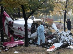 El barrio Gangnam, el de la famosa canción del rapero Psy, fue el escenario del accidente aéreo. AP /